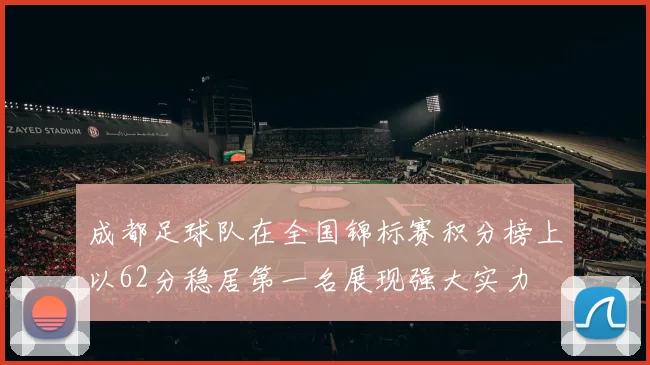 成都足球队在全国锦标赛积分榜上以62分稳居第一名展现强大实力